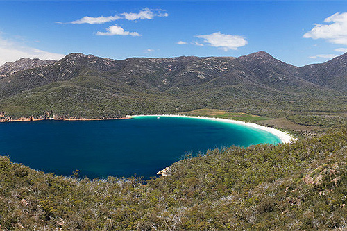 View of Wineglass Bay Australia photo