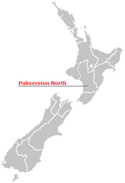 Palmerston North location map
